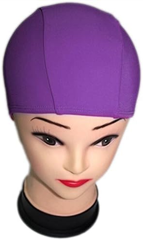 Neverold Waterproof Swim Caps for Long Hair - Adults Women Mens Swimming Cap (Purple@)