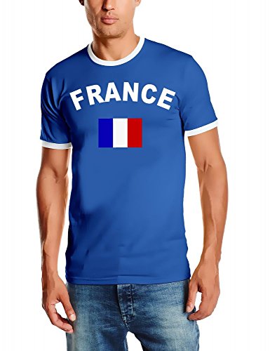 EM 2016 Frankreich Fußball T-SHIRT TRIKOT mit Deinem NAMEN + NUMMER ! HERI Ringer Blau Gr.S