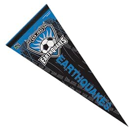 San Jose Earthquakes Black 12'' x 30'' Premium Felt Banner