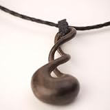 Maori wood hand carving pendant twist necklace tribal