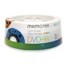 Memorex 864171-25 Dvd+r 16x L/scribe 25pk Cakebox