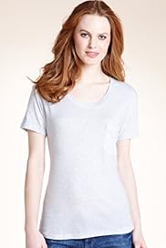 Scoop Neck Jersey T Shirt with Modal