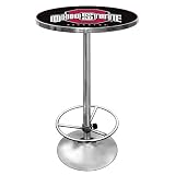 Trademark The Officially Ncaa Licensed The Ohio State University Logo Padded Bar Stool(Black Pub Table), Black