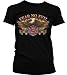America’s Firefighters, Fear No Evil Juniors T-shirt, Bald Eagle and Flames Fire Rescue Emblem Juniors Tee