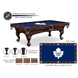 8' Licensed Logo Pool Table Leg Style: Elmhurst, Finish: Cinnamon, Team: Toronto Maple Leafs