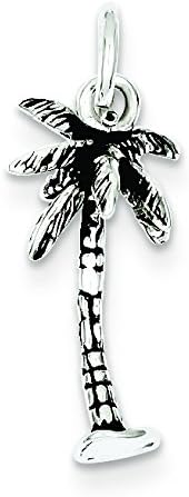 Charms Obsession's Sterling Silver Antiqued Palm Tree Charm