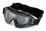 安全ゴーグル ミリタリー軍用モデル オートバイ用 部隊専用 メガネ対応　PCレンズ 耐久性良い 3枚レンズ付 　軽量　防風 防塵