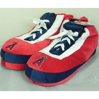 Los Angeles Angels MLB Wrapped Logo Plush Sneaker Slippers - XL