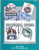 'Florida Marlins Inaguaral autographed Program by Jim Corsi, Rene Lacheman, Dave Dombrowski, & Joe