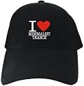CAPS BLACK EMBROIDERY " I LOVE MINIMALIST TRANCE CLASSIC "