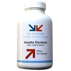 Healthlab. Pure South African Hoodia 500mg. Appetite suppressant. 120 Capsules.