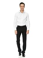 Vincenzo Boretti Camisa Valdo (Blanco / Azul Oscuro)