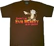 Family Guy There's an Evil Monkey in my Closet Brown T-Shirt Tee