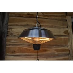 Terrassen und Garten Heizung Sol, Terrassenstrahler Heizstrahler W�rmelampe Edelstahl elektro, Strahler mit Lampe / Beleuchtung, Terrassenheizer f�r Garten Terrasse Balkon, Gastronomie Heizer ohne Gas - Garten- Knaller!!! 2011