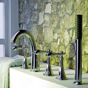 Classic Brass Tub Faucet Hand Shower
