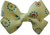 Posies Accessories Bitty (Small) Printed Grosgrain Hair Bow Baby Maize (Yellow)