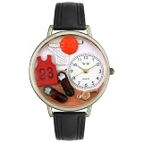 Whimsical Watches Unisex U0820009 Basketball Black Leather Watch