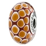 Genuine PANDORA Extra Large Murano Cinnamon Brown Exotic Bead with Sterling Core 790900