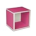 Way Basics Eco Stackable Storage Cube, Cubby Organizer (Tool-Free Assembly and Uniquely Crafted from Sustainable Non Toxic zBoard paperboard), Pink