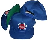 Detroit Pistons Vintage Solid Blue Snapback Adjustable Plastic Snap Back Cap / Hat