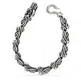 Bling Jewelry Designer Inspired Sterling Silver Bali Antique Men's Dragon Bracelet