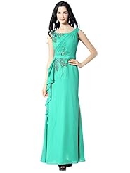 Sheath Chiffon Beaded Applique  Homecoming Dress/Prom Dress/Wedding Party Dress  With Ruffles
