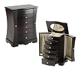Modern Espresso Jewelry Box (Espresso) (13.75"H x 10.25"W x 7"D)