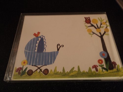 41e8WBhMrwL Blue Buggy Baby Shower Imprintable Invitations
