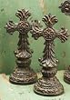 Ornate Cross Figurine Statuary (set of 2)