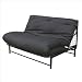 Elite Products E-Frame Full Size Futon with Black Metal Frame