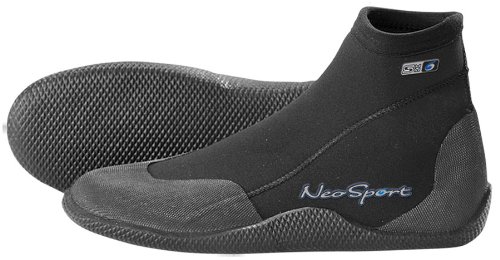 NeoSport Wetsuits Premium Neoprene 3mm Low Top Pull On Boot,All Black,12