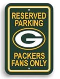 Green Bay Packers NFL Reserved Parking Sign
