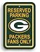 Green Bay Packers NFL Reserved Parking Sign