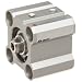 SMC CQ2 Series Aluminum Air Cylinder, Compact, Single Acting, Through Hole Mounting, Not Switch Ready, No Cushion