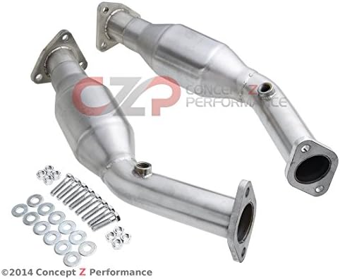 Kinetix Racing KX-HFC-DE-Z33 High Flow Catalytic Converters, Smog Legal - Nissan 350Z 2003-2006 Z33 / Infiniti G35 03-06 Sedan / G35 03-07 Coupe V35 VQ35DE