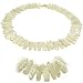 HinsonGayle "Stonehenge" Ultra-Luster White Cultured Biwa Pearl Necklace (Sterling Silver)