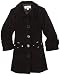 Amy Byer Girls 2-6X Solid Drop Waistband Coat, Black, 6 Amy Byer Girls 2-6X Solid Drop Waistband Coat, Black, 6
