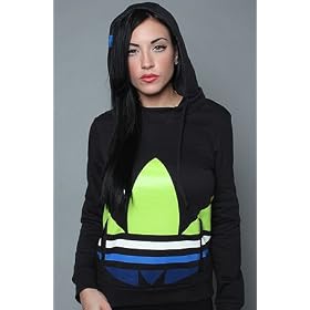 Buy adidas The Colorblock Trefoil Hoody in Black hood ,Sweatshirts for Women by adidas