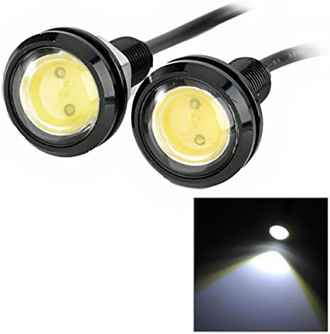 exLED® Universal 2pcs High Power White 1.5W LED Eagle Eye Bumper DRL Fog Light Motorcycle Light Daytime Running DRL Tail Backup Light Car Motor Clearance Marker Lights