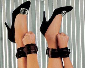 Elegant Moments Leather wrist to ankle restraints L9256