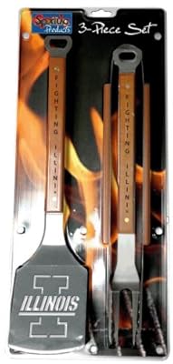 NCAA Alabama Crimson Tide 3PC BBQ Set, Heavy Duty Stainless Steel Grilling Tools