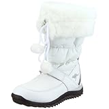KangaROOS 10699 Puffy-Hi Mädchen Stiefel, Weiss (wht/wht), EU 39