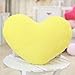 HuaYang 1/5 Colors Soft Sweet Love Heart Shape Fluffy Throw Pillows Cushions(Yellow)