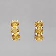 Earrings With 1.50ctw Genuine Sapphires Well Made in 925 Sterling silver Length 10mm