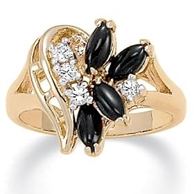 Onyx Crystal Ring by Palm Beach Jewelry