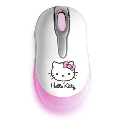 Bluestork MEEEPC Hello Kitty Souris optique avec câble rétractable Blanc