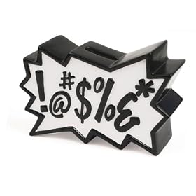 Kikkerland Ceramic Swear Box