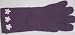 One Size Purple Angora Wool Gloves Reinforced By Nylon Fibers Trimmed with Pearl Center Pink Daisies