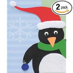 The Gift Wrap Company Boxed Christmas Cards, Party Penguins, 20-Count Box (Pack of 2)