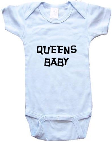 QUEENS BABY / HURRY UP - City Series - Blue Baby One Piece Bodysuit - size Newborn (0-6M)